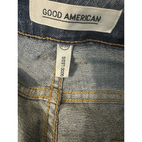 Good American Good Legs High Rise Split Hem Crop Skinny Jeans Womens Size 6 / 28 - Picture 6 of 13